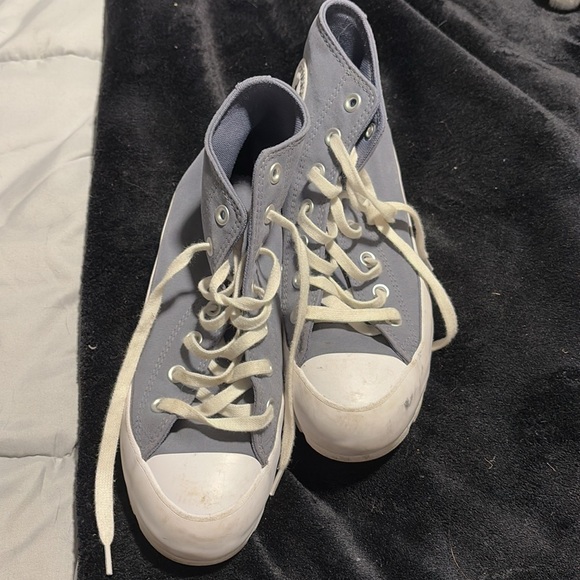 Converse Chuck Taylor All Star Lugged Blue White Platform Shoes - Picture 2 of 5